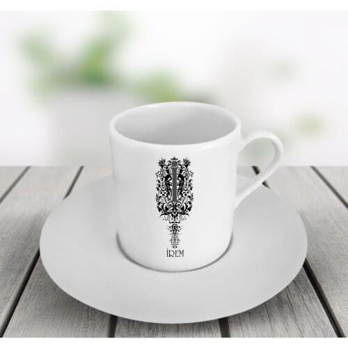 Personalized İ Letter Turkish coffee Cup (Model 1)