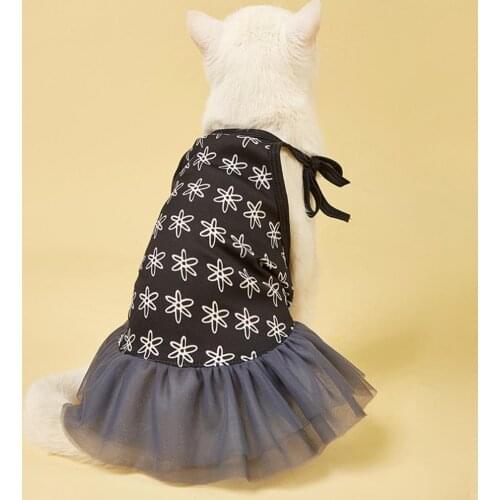 Dog Dress Printing Sleeveless Polyester Bandage Two-legged Pet Camisole Skirt for Summer Dog clothes для собак