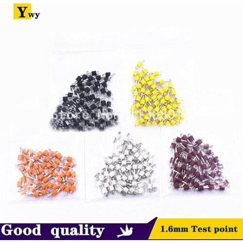 Five-Color 50pcs/Batch PCB Board Test Points/Magnetic Bead PCB Test Pin American Standard Test Ring Silver Plated