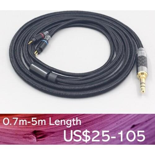 LN007549 6.5mm XLR 4.4mm Super Soft Headphone Nylon OFC Cable For 0.78mm BA Custom Westone W4r UM3X UM3RC JH13 High Step