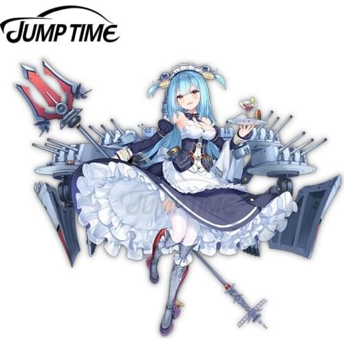 Jump Time 13 x 7.5cm Azur Lane HMS Neptune Anime Waifu Car Repair Sticker Cartoon Decal Vinyl Material Waterproof Car Protector