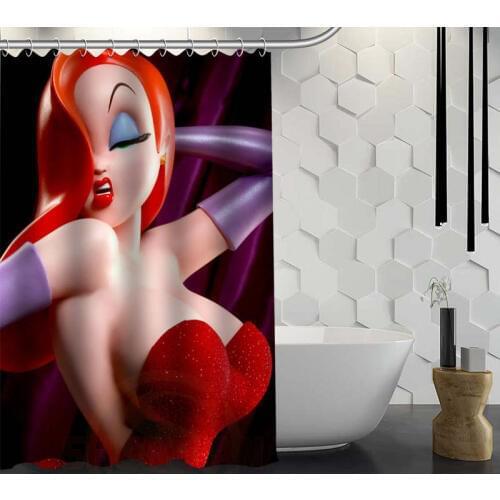 WJY1.17 New Custom Shower Curtain Jessica Rabbit Waterproof Fabric Bath Curtain for Bathroom