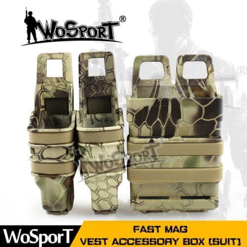 WoSport Airsoft Paintball pods Fast Mag Tactical Vest Accessory Box Pouch Hunting Army Military Outdoor Suit for gear box