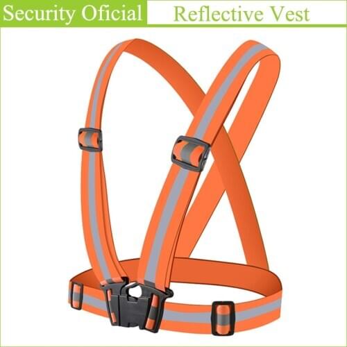 Adjustable Reflective Vests High Visibility Unisex Protective Reflective Elasticity Safety Vest For Night Running Outdoor Sports