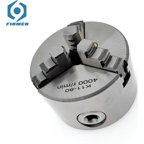 1Set K11 80 3-Jaw Lathe Chuck Manual Self-Centering Metal K11-80 Lathe Chuck With Jaws Turning Machine Tools Accessories