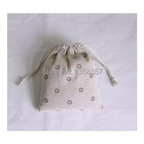 100pcs/lot wholesale jute/linen/flax drawstring gift bags for cosmetic/ring/wilget packaging,Size be customized,Various colors