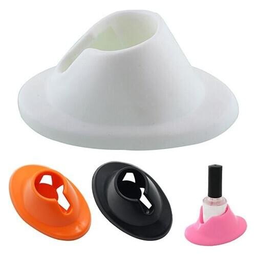 2x Nail Art Tip Polish Bottle Display Silicone Round Slanted Holder Stand Tool Flexible silicone fits all size of nail bottles