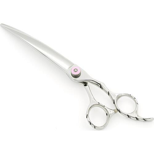 7 inch stainless steel curved pet grooming scissors