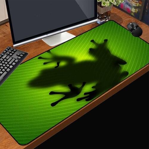 Big mouse pad frog computer keyboard pad gaming accessories RGB desk mat lock LED colorful natural rubber household carpet pad
