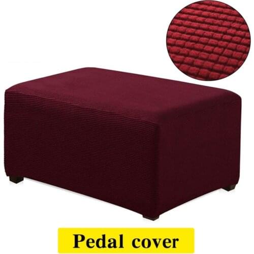 Thick Polar Fleece Sofa Pedal Cover For Living Room Couch Footstools Protector High Elastic Furniture Towel Accessories S M L