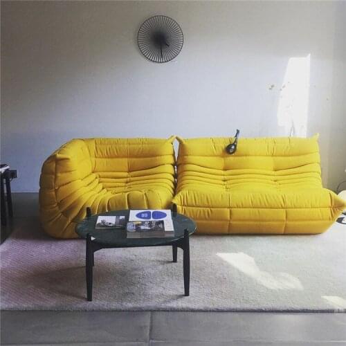 Designer Nordic Single Casual Caterpillar Sofa Chair Lazy Sofa Original Living Room Togo Small Sofa