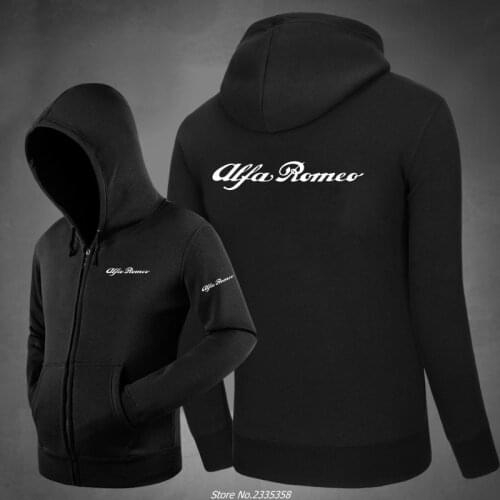 For man Women Hoodies zipper Alfa Romeo Sweatshirts Hoodies solid colour coat Clothes 7 colours jackets