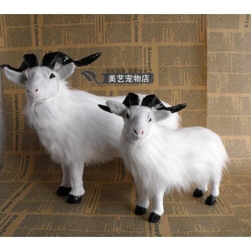 Simulation white sheep toy model polyethylene&furs sheep model home decoration props ,model gift d073