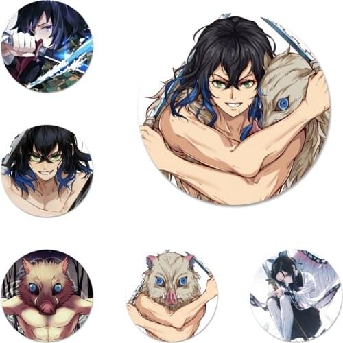 Inosuke Kimetsu Icons Pins Badge Decoration Brooches Metal Badges For Clothes Backpack Decoration
