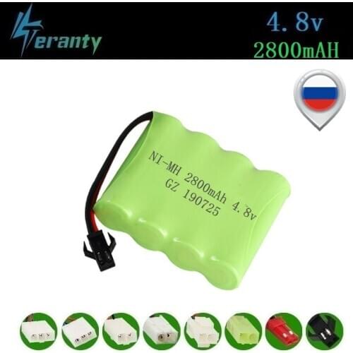 M Model ) 4.8v 2800mah NiMH Battery For Rc toys Cars Tanks Robots Boats Guns 4.8v Rechargeable Battery AA Battery Pack 1Pcs