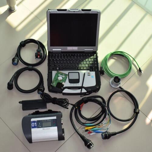 Super mb star c4 latest software v2020.12 hdd 320gb multi languages with CF-30 laptop sd connect diagnostic-tool