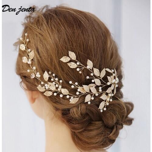 Fashion Wedding Headdress For Bride Handmade Hair Combs Floral Pearl Hair Accessories Hairpin Wedding Ornaments