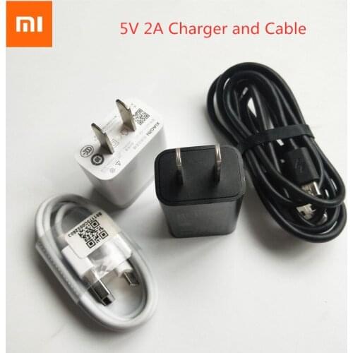 Original Xiaomi USB 5V 2A Travel Charger US Plug Adapter Micro USB Cable For Mi 4X 4C Redmi 7 7A 6A 5A Note 6 5 pro S2/A2 Lite