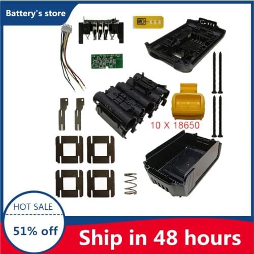 DCB200 Li-ion Battery Plastic Case PCB Charging Protection Circuit Board Box Shell For Dewalt 18V 20V 4Ah 6Ah Lithium Power Tool