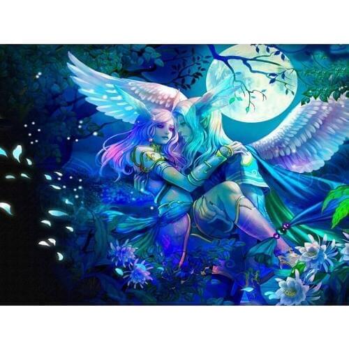 Full Round drill 5D DIY Diamond embroidery Moon Lover Diamond Painting Cross Stitch Rhinestone Mosaic decoration SSYP-new-079