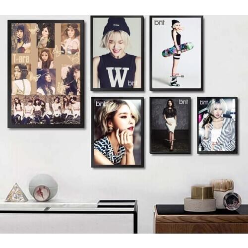 T-ARA Posters K-POP Wall Stickers White Coated Paper Prints Home Decoration Livingroom Bedroom Bar Home Art Brand