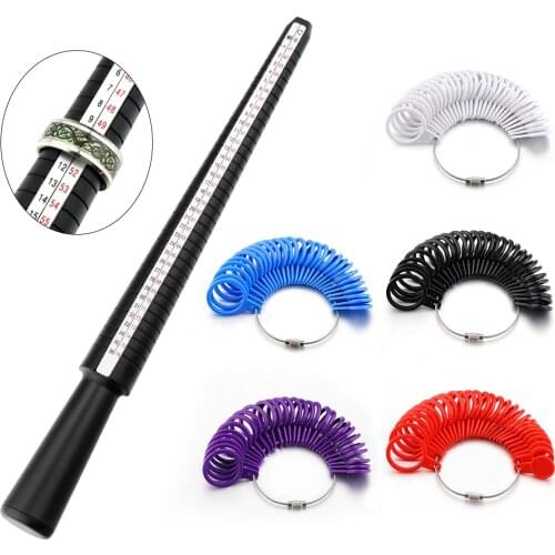 Professional Jewelry Tools Ring Mandrel Stick Finger Gauge Ring Sizer Measuring UK/US Size For DIY Jewelry Size Tool Sets