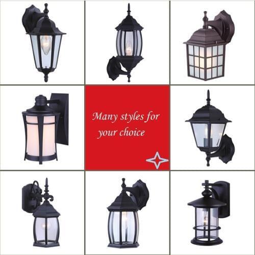 American style simple personality outdoor patio door balcony outdoor area garden aluminum waterproof wall lamp