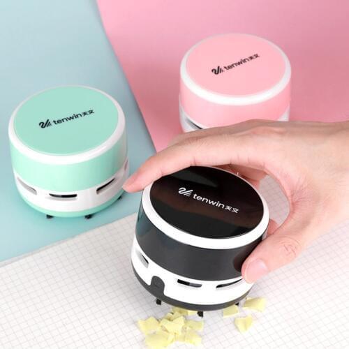 Tenwin Desktop Vacuum Cleaner Small Size Clean Scraps Crumbs Machine Portable Dust Collector For Notebook Computer Keyboard Gift