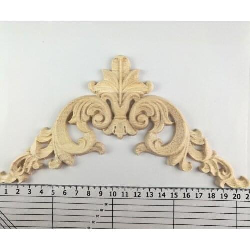Woodcarving Corner Decal Wooden Applique Decor Frame Wall Door Woodcarving Decal Home Decoration Accessories Furniture Appliques