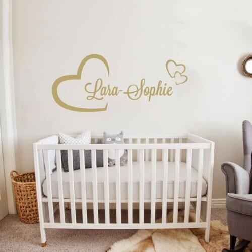 Personlized Name Wall Stickers For Kids Room Custom Girl Boys Name Baby Room wall Decal Removable Vinyl Mural Poster JW161C
