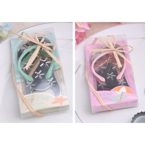 Wedding Bottle Opener 100pcs/lot Starfish Beach Shoes Slippers With Gift Box Best Gift For Guest
