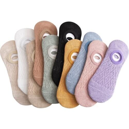 Thin Section Cutout Women Socks Breathable Solid Color Womens Boat Socks Casual Wild Shallow Mouth Socks Invisible Socks