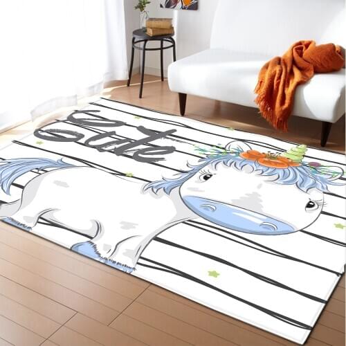 Cartoon Unicorn Rugs Bedroom Non-slip Rugs\floor Mats Home Decoration Rugs And Carpets For Home Living Room