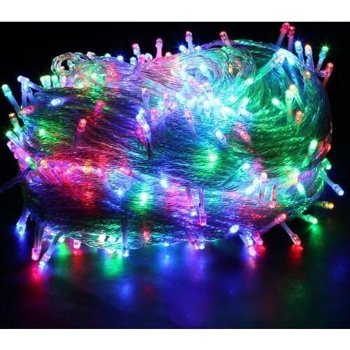Waterproof 328FT 100M 600 LED Light String Lamp For Decoration Christmas Xmas party Wedding Holiday 110V/220V Free shipping