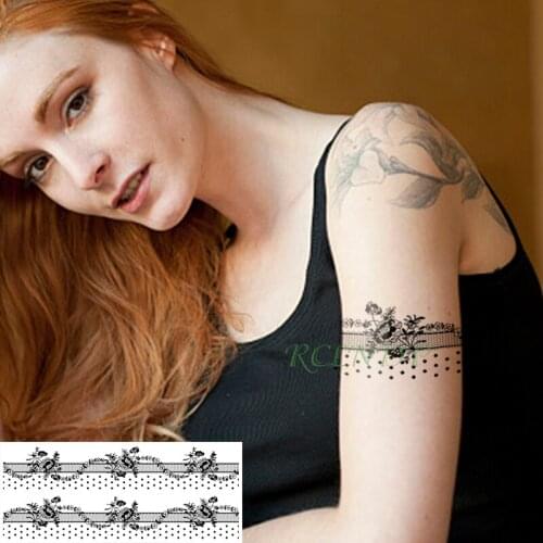 Waterproof Temporary Tattoo Sticker flower vine leaf dot Fake Tatto Flash Tatoo Waist Arm Foot Tattoos for Girl Women Men