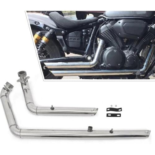 Motorcycle Exhaust Pipe Full Muffler Exhaust System Pipe Silencers Stainless For Yamaha V-Star Bolt XV950 XVS950 XV 950 All Year