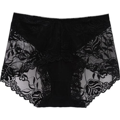 Yasemeen Transparent Lace Briefs 2xl Plus Size Women Sexy Underwear Underwear Women Panties Ultra-thin Women Seamless Underwear