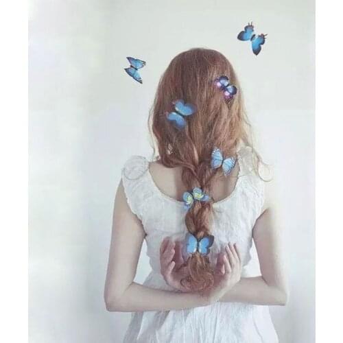 5pcs Butterfly Hair Clips Girls Women Hairclip Party Wedding Bridal Hair Claws Accessories for Photography Costume Jewelry