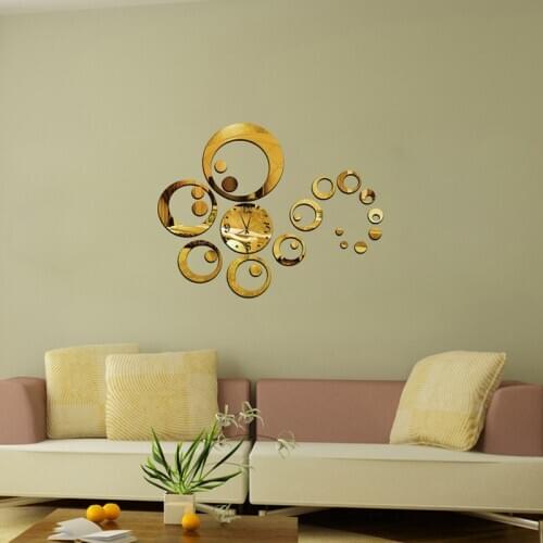 Hot Sale Acrylic Mirror Stickers Watch DIY Wall Clock Clocks Home Decoration Quartz Living Room Large Table