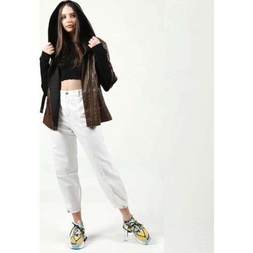 Woman Leather Jacket Genuine Leather 2020 Fashion Sheep Leather Motorcycle Coat Female Trenchcoat %100 Natural Leather Lampskin