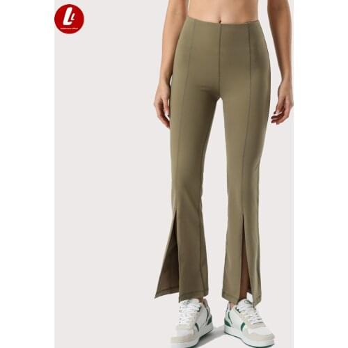 Yoga Pants for Women with Inner Pockets High Waisted Workout Pants Bootleg Work Pants Dress Pants, Long Bootleg Flare Pants