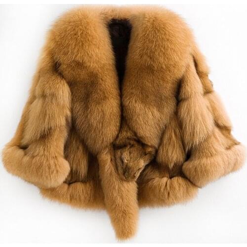 Fox Natural Fur Coat Female Jacket Winter Jacket Women Clothes 2020 Cape Coat Women Luxury Outwear Abrigo Mujer MY3528