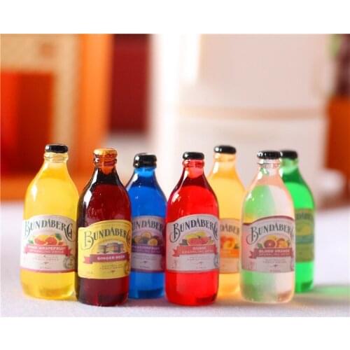 1/6 1/12 DIY Kitchen Room Fruit Soda Carbonated Drinks for Dollhouse Mini World Doll Accessories Doll House Model Shooting Props