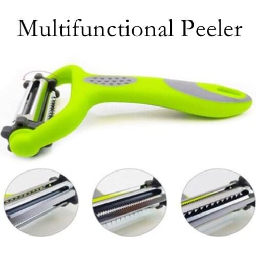 1pcs Multifunctional peeler 3 In 1 Swivel Serrated Fruit Vegetable Tools Peeler Cutter Potato Carrot Grater Kitchen Accessories