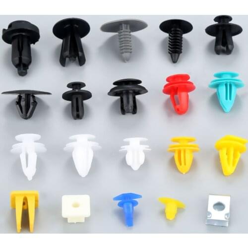 200PCS 20Kinds Universal Mixed Fasteners Door Trim Panel Auto Bumper Rivet Car Clips Retainer Push Engine Cover Fastener Kit