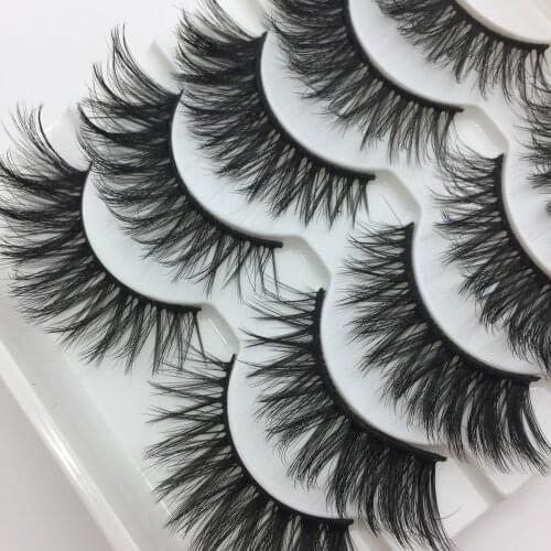 5/3/2 Pairs 3D Mink Lashes False Eyelashes Natural/Thick Long False Fake EyeLashes Wispy Fluffy Makeups Eyelash Extension Makeup