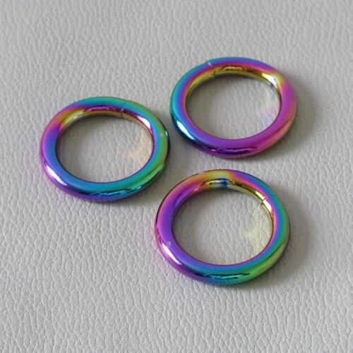 50Pcs/Lot Wholesale Welded Metal O Ring Buckle Pet Dog Collar Harness Hardware Clasp For Bag Straps Sewing Accessory Belt Loop