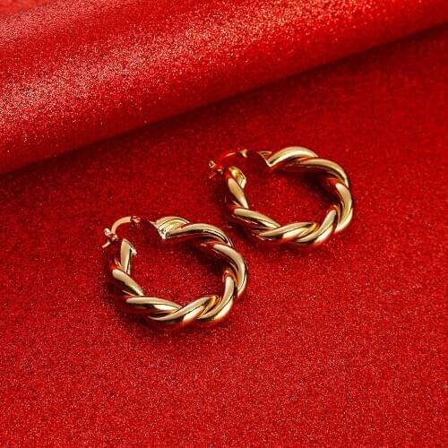 Africa Hoop Earrings for Women Gold Color and Round Earring Stud Ethiopian Jewelry Nigeria Congo Arab Gift