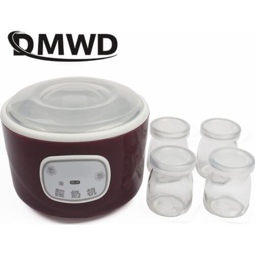 Automatic Electric Yogurt Maker Stainless Steel Container Rice Wine Fermenter Leben Buttermilk Sour Milk Machine Yogurt Cups 1L