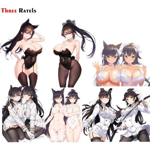 Three Ratels FC973 Hentai Waifu Anime Atago And Takao Azur Lane Sexy Girl Car Stickers For Motorcycle Or Volkswagen